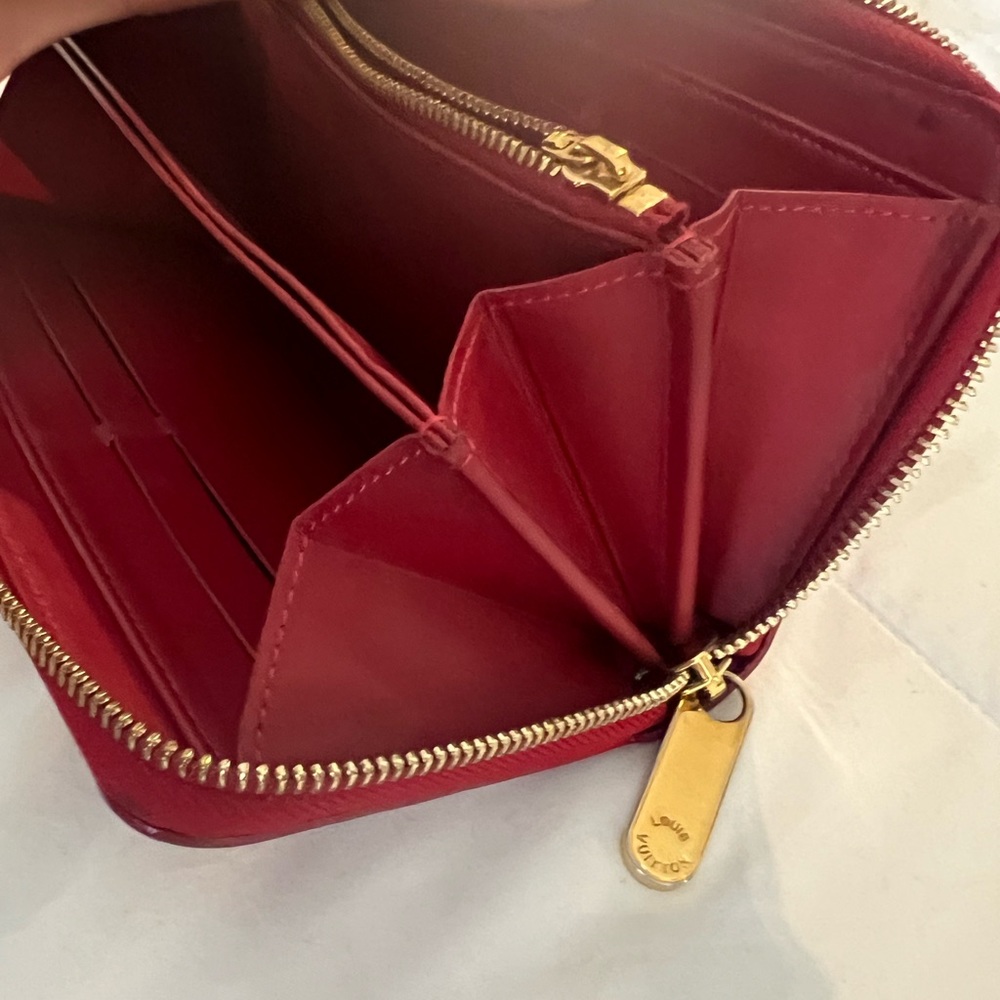 Authentic Red Louis Vuitton wallet. Great used condition. - Picture 14 of 15